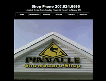 Tablet Screenshot of pinnaclesnowboardshop.com